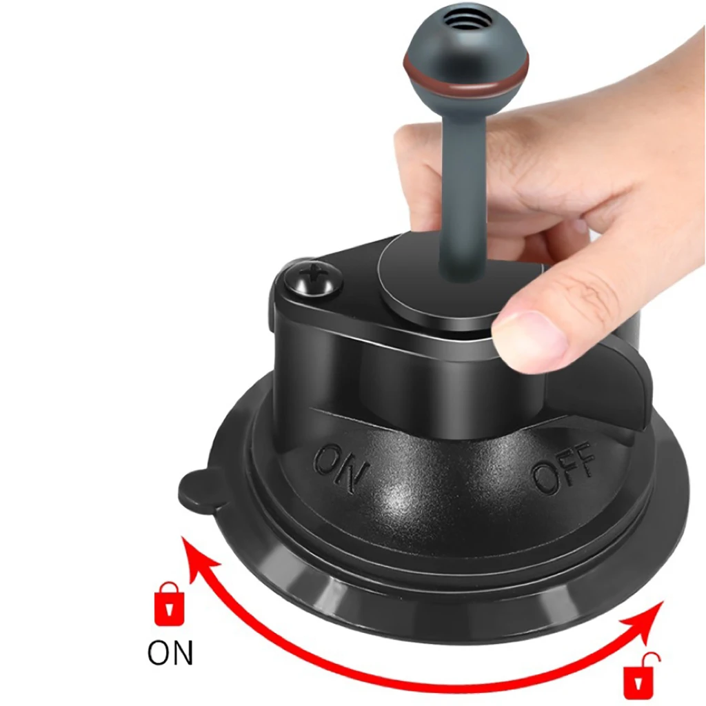 Ball Mount Twist Lock Suction Cup Base Window Mount 360 Degree Rotation for RAM Double Socket Arm Phones Action Camera Accessory