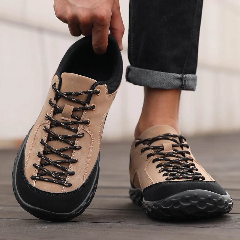 Outdoor Herren Casual Sneakers Minimalistische Breitzehen-Barfußschuhe Leichte Zero-Sole-Wanderschuhe Paar-Kletterschuhe – Detail 6