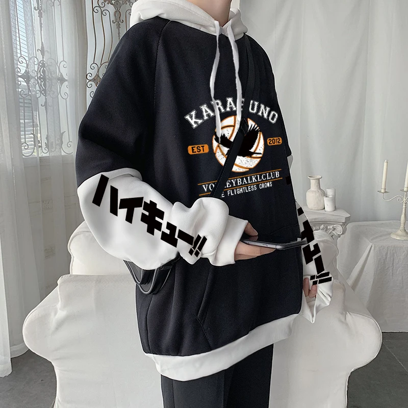 Japan Anime Haikyuu Funny Yu Nishinoya\\Hinata Shoyo Print Women Sweatshirt Cartoon Karasuo Volleyball Club Graphic Winter Hoodie