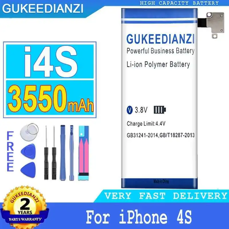 

3550Mah Premium Replacement For Apple Iphone 4S Safe Mobile Phone Battery