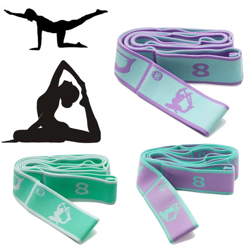 Cinturón de estiramiento para Yoga, banda de estiramiento para baile, bandas elásticas de resistencia para Yoga, Pilates en casa, ejercicio, correa de tracción, cinturón deportivo para Fitness