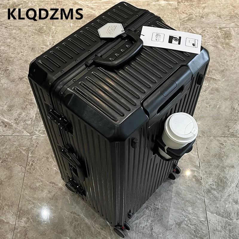 KLQDZMS 22 "24" 26 "28" 30 بوصة حقيبة جديدة ذات سعة كبيرة حقيبة تروللي بعجلات للسيدات صندوق مجمع للعجلات العالمية المتداول الأمتعة