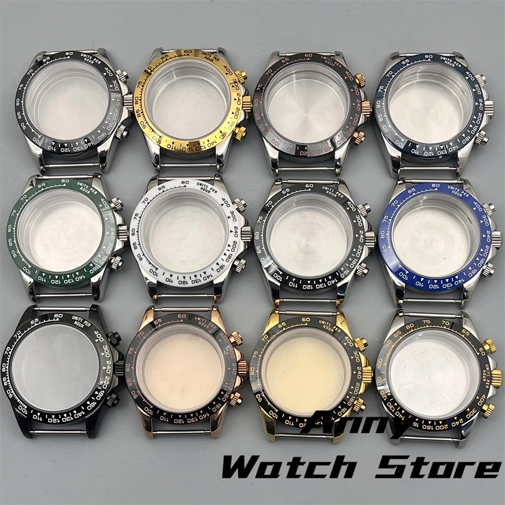 

Корпус VK63 из серебра, золота, розового золота, 39 мм, сапфировое стекло, фиксированный безель, подходит для VK63 VK64, запасные части для часов с кварцевым механизмом