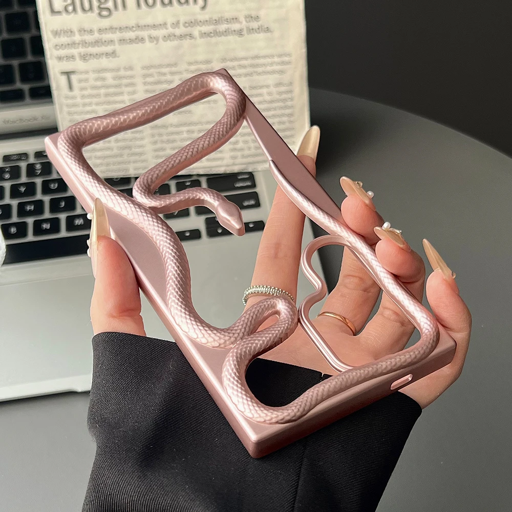 Hollow 3D Snake Phone Case For Samsung S25 Ultra S24 S23 S22 A56 A36 A26 A16 A55 A54 5G Heat Dissipation Soft Cover funda - náhled 5