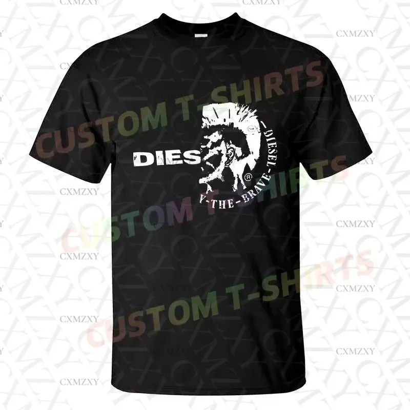 

Men T Shirt Casual Diesel's Sticker Style T-shirt Denim Division Graphic Summer Short Sleeves 100% Cotton S-3XL Cool Tee