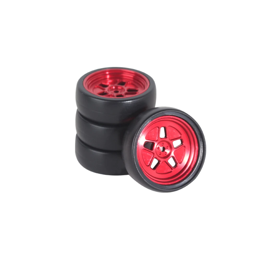 4PCS LDRC LD1801 LD1802 LD1803 LD1804 1/18 RC 자동차 업그레이드 부품 드리프트 타이어 금속 휠 림/레이싱 타이어 차량 모델