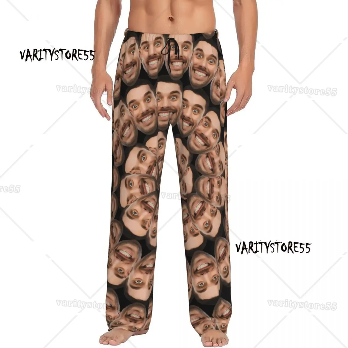 

Пижамные штаны с принтом на заказ, мужские пижамные штаны, подарок для папы, одежда для сна, низ с карманами