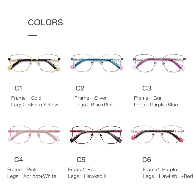 Ceofy Women Glasses Frame Vintage Myopia Optical Prescription Eyeglasses Frames Women 2022 Stylish Eyewear 3011