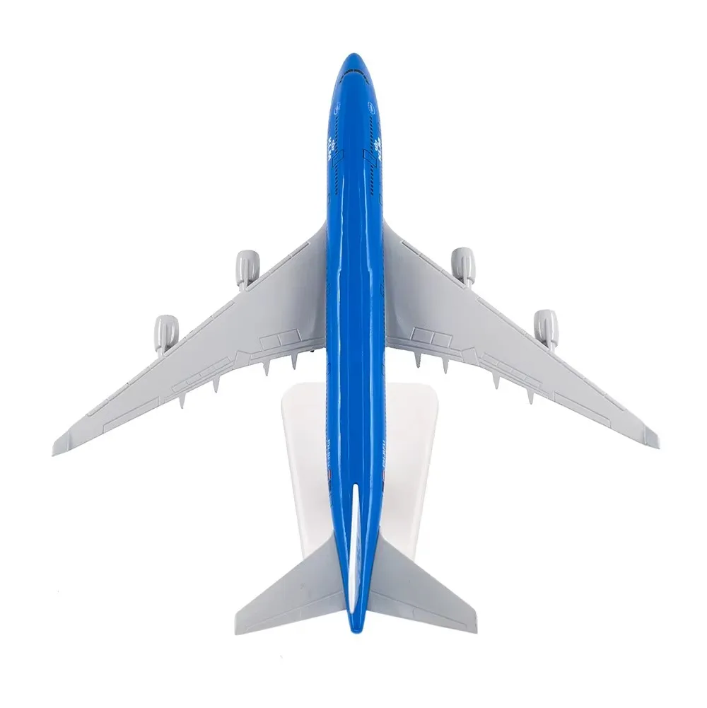 20 Cm Alloy B747 Netherlands KLM Airline Aircraft Model 747 Die-cast Aircraft Model with Wheels Landing Gear Home Decoration