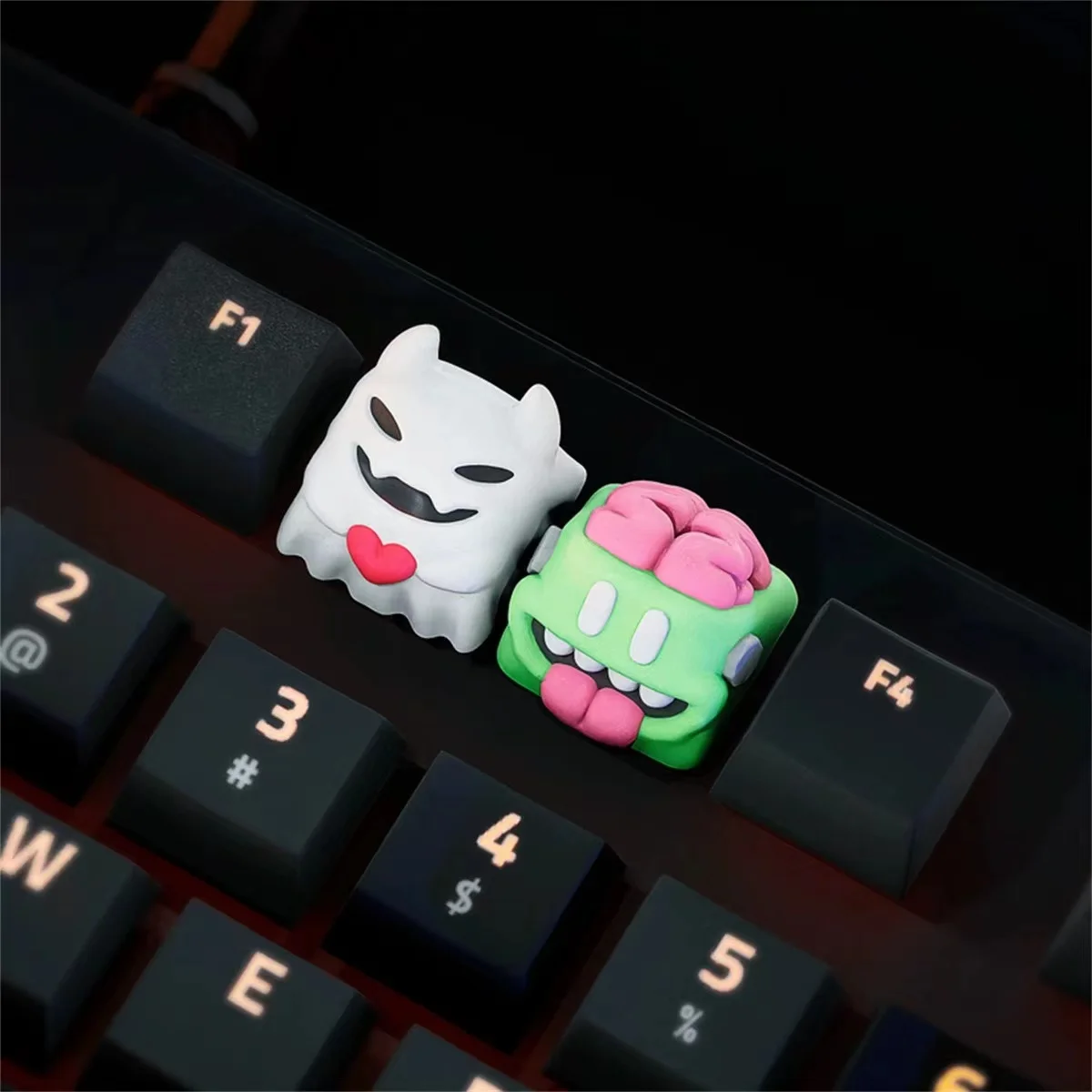 Halloween pumpkin/ ghost skull/ zombie/ personalized keycaps ABS material,keyboard accessories,Keyboard DIY