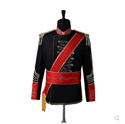 Robe militaire européenne, beau 303, performance, scène, tambour musical, garde d'honneur