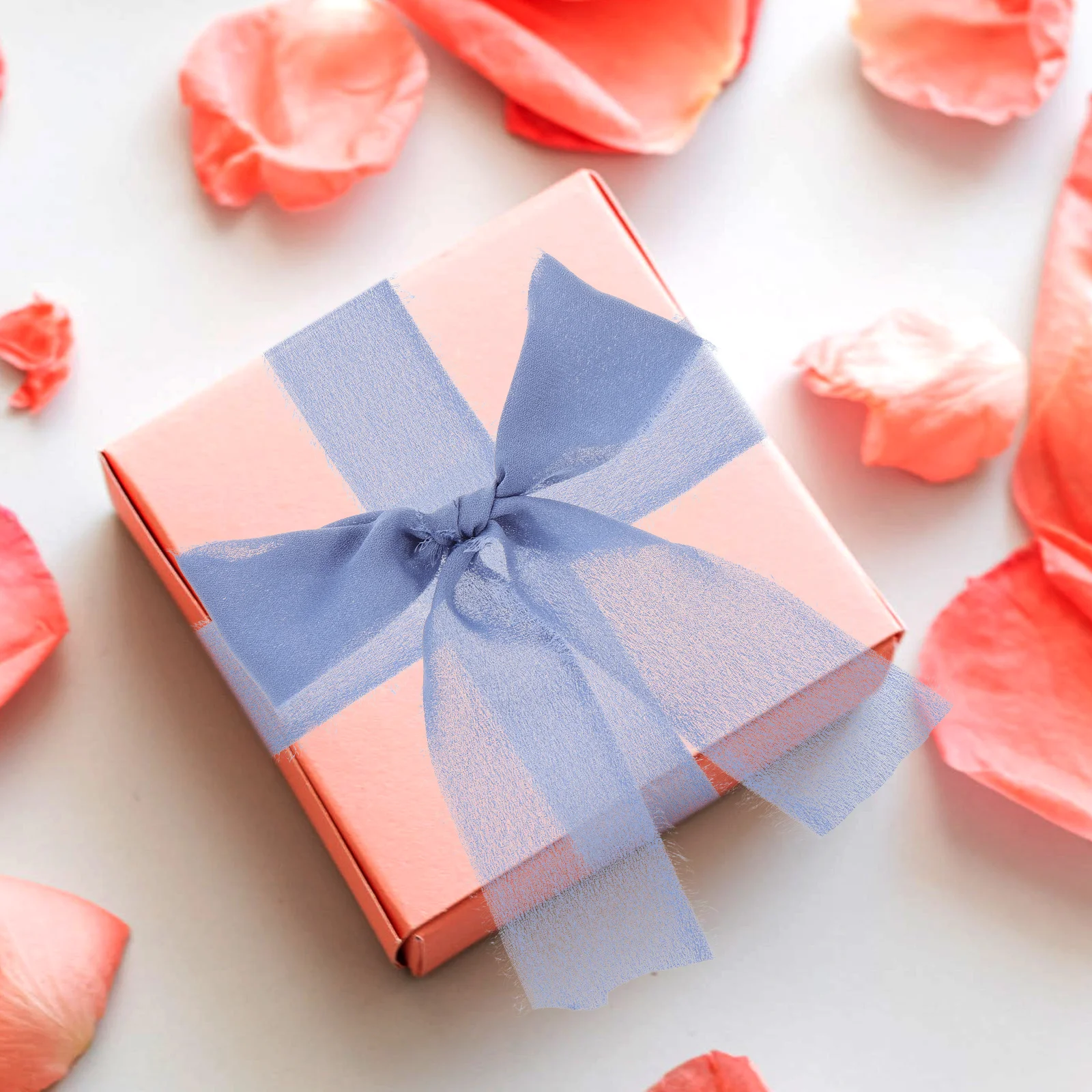 

3Pcs Wedding Ribbon Silk Like Softness Unique Fringed Edges Gift Wrapping Craft Flower Packaging Home DIY Decor