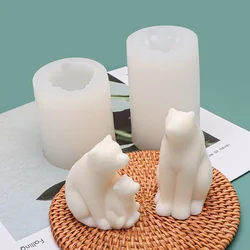 3d Polar Bear Silicone Soap Mold Christmas Winter Ornaments Deco Scented Candle DIY Plaster Mold Silicone Soap Making Supplies