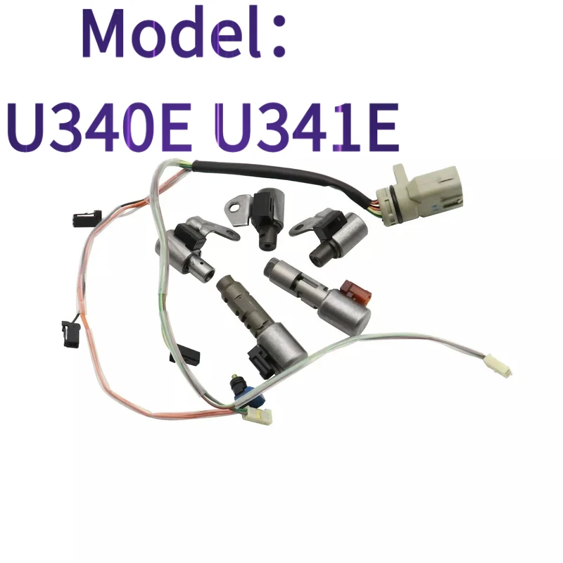 HOLDCY 1Set New Transimission Solenoid Kit With Harness U340E U341E U341F For To yota/Corolla 2000-On 1.5L/1.8L