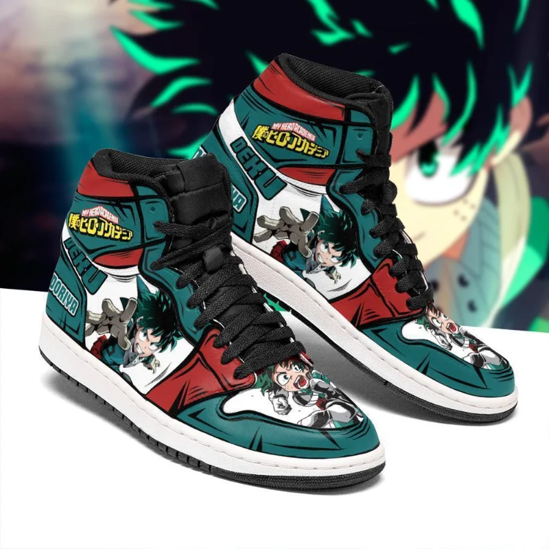 

My Heros Academias Anime Midoriya Izuku Sneakers Casual Shoes Basketball Shoes Kawaii Comfortable Flat Sports Shoes Gift