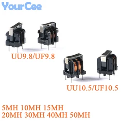 5PCS UU9.8 UF9.8 Common Mode Choke Inductor 5mH 10mH 15mH 20mH 30mH 40mH 50mH Filter Inductance Pitch 7*8 UU10.5 UF10.5 10*13