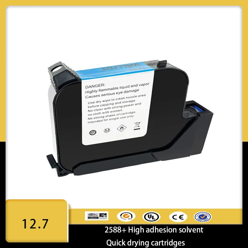 Vliaxh 2588+ High adhesion solvent Quick drying cartridges for 12.7MM inkjet printers with unencrypted color cartridges ﻿