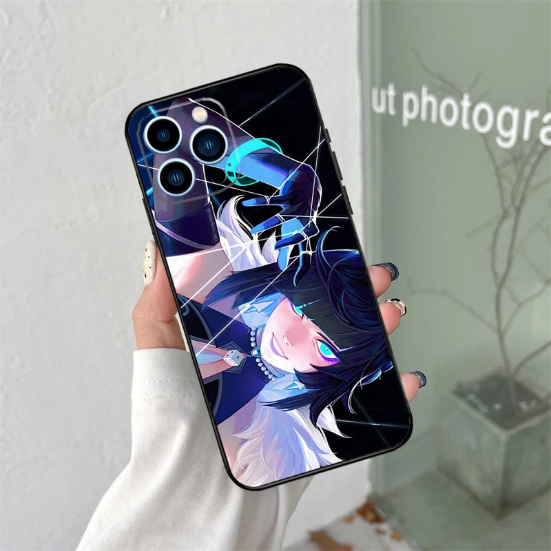 Yelan Genshin Impact Case For iPhone 15 14 Pro Max 11 Pro Max 12 13 Mini X XR XS Max SE 2020 7 8 Plus Phone Cover