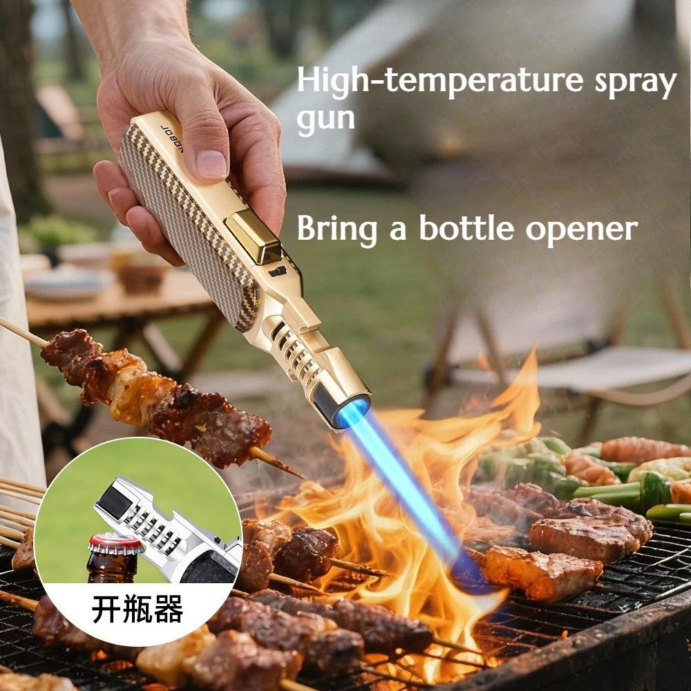 

New Windproof Outdoor BBQ Baking Cigar Iigniter with Bottle Opener Moxibustion Cigar Lighter Cigar Accessories