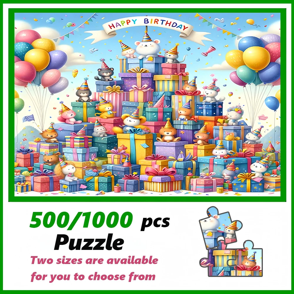 

A high-quality 500/1000-piece puzzle, perfect for adults, is a fun family game that helps relieve stress and is great for birthd