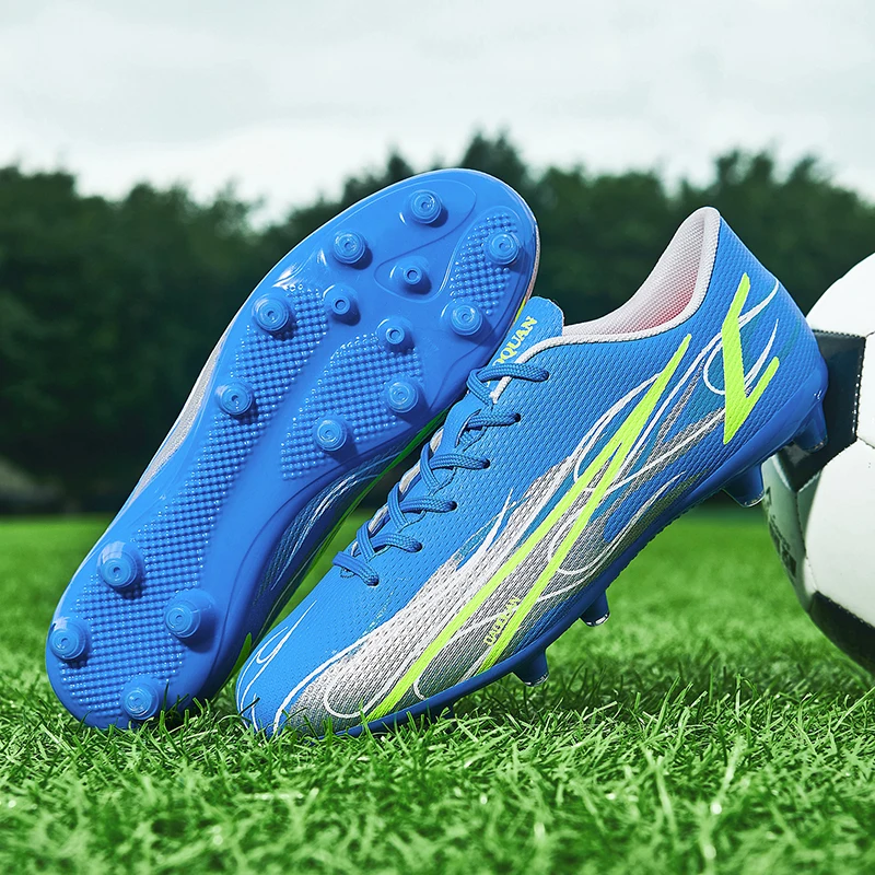 

Soccer Shoes Men Anti-slip Outdoor Grass Training Breathable Lace-up Football Boots Casual Comfortable Men Sports Shoes