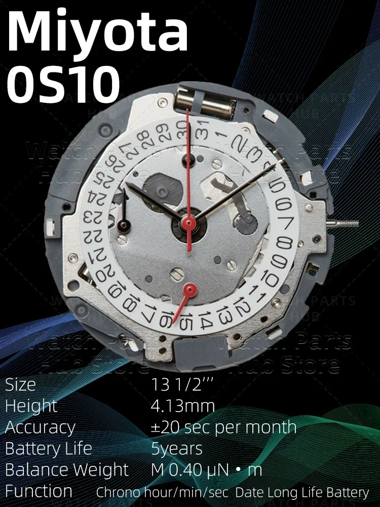 New Genuine Miyota 0S10 Watch Movement Citizen OS10 Original Quartz Mouvement Automatic Movement Watch Parts