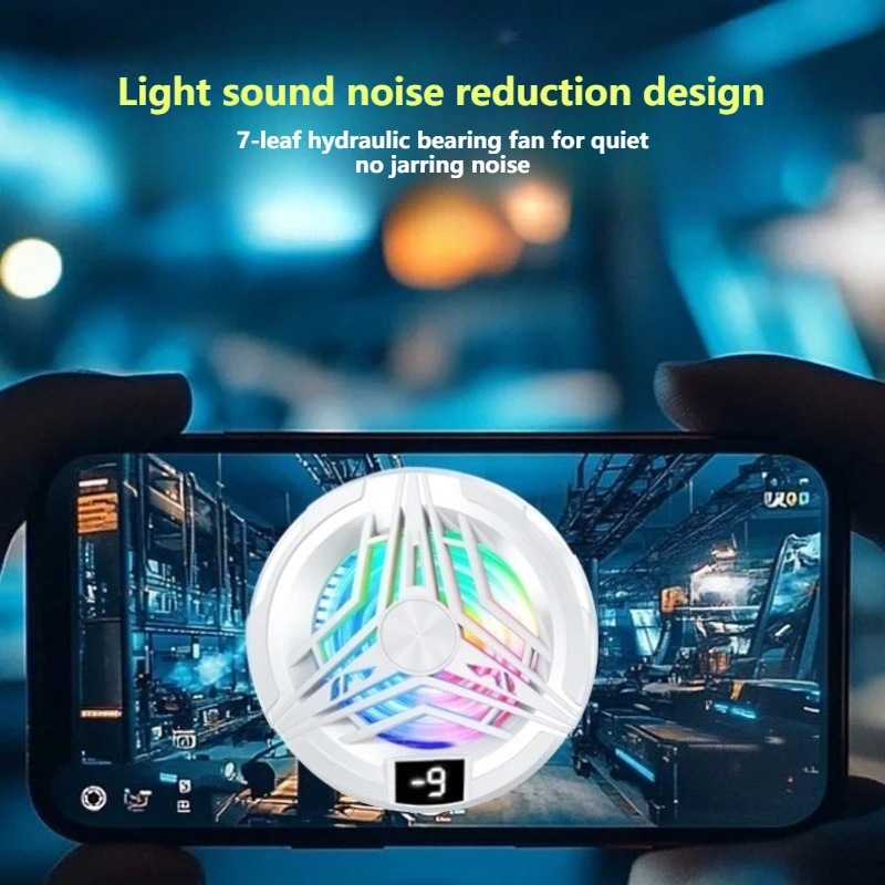 Mobile Phone Cooler TL02 Semiconductor Cooling Radiator Device Magnetic Suction Mute with RGB Light for IPhone Android Universal