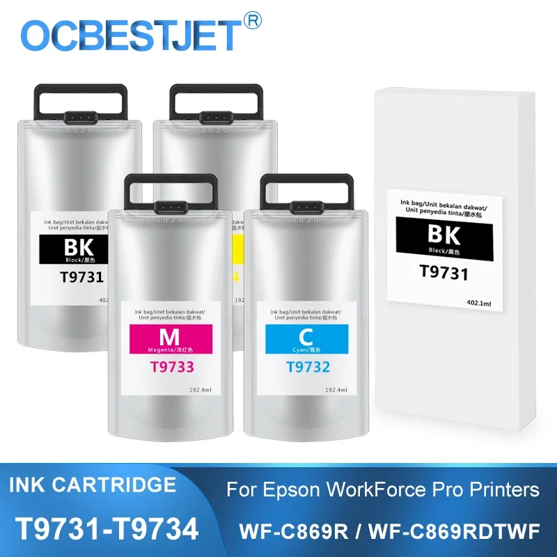 T9731 WF-C869R T9733 T9734 Ink Cartridge With Pigment Ink For Epson WorkForce Pro WF-C869R WF-C869RDTWFC WF-C869RD3TWFC Printer
