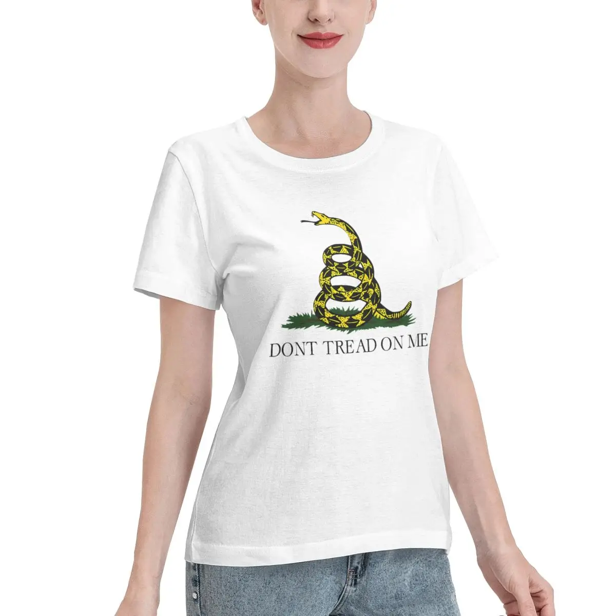No Shrink Dont Tread On Me Women's T-shirt Breathable Wear Non Fading Tee