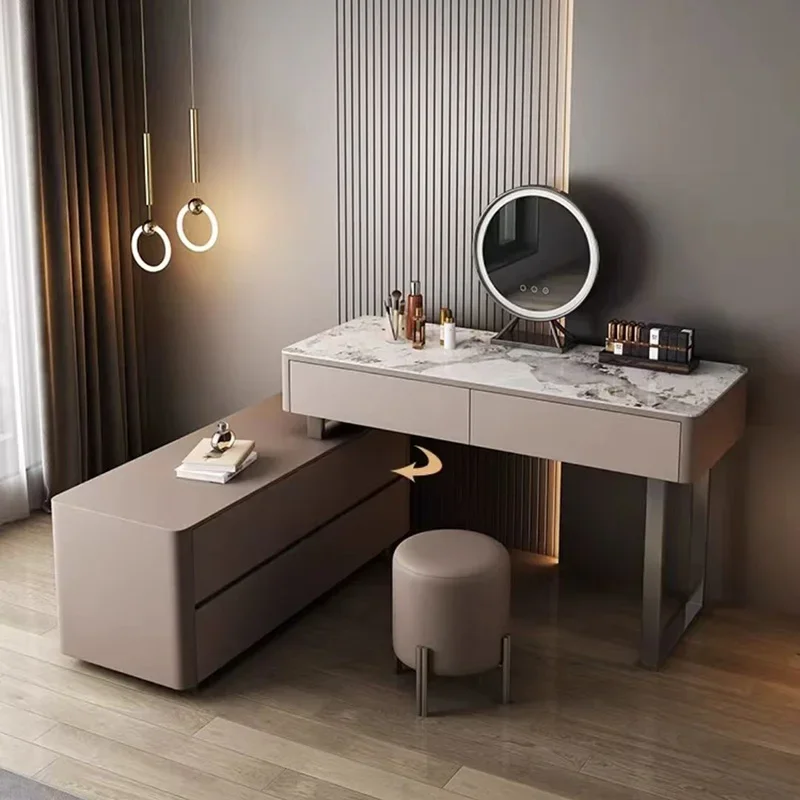 

Toiletries Furniture Minimalist Vanity Desk Mirrors Simple Makeup Dressing Organizers Storage Mesita De Noche Nordic Bedside Set