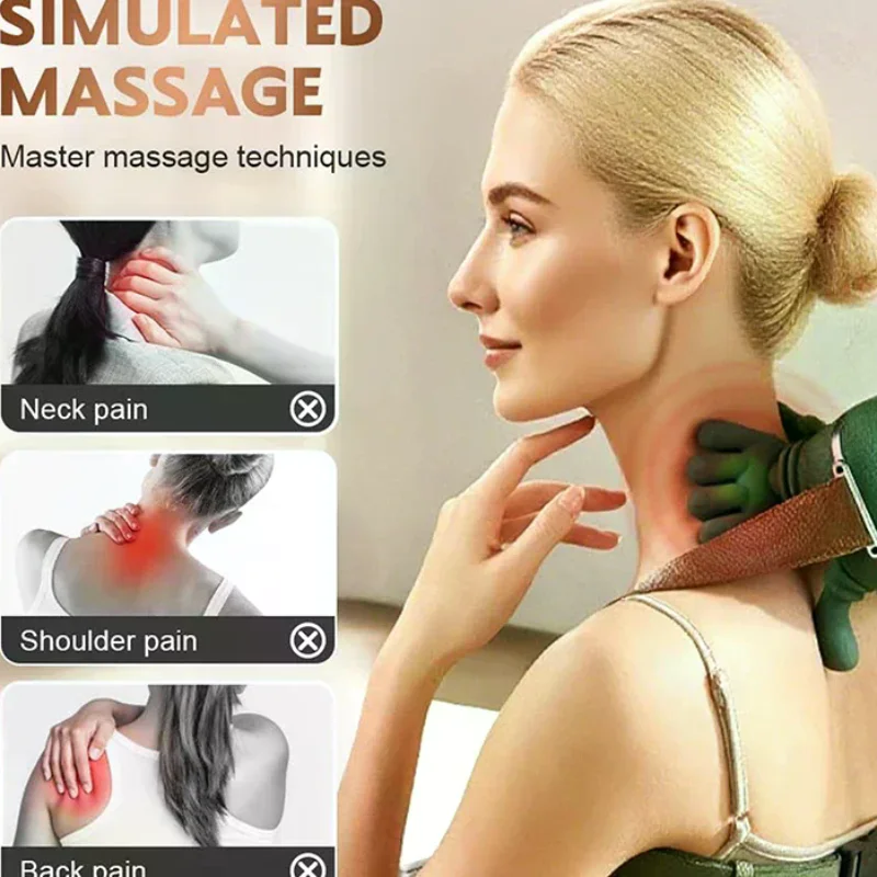 

Neck Massager With Real Hand Simulation Wireless Portable Neck And Back Massager 4D Kneading Massage Design For Pain Relief