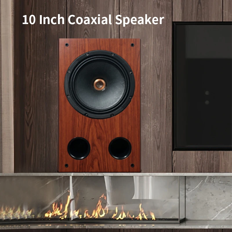 10 Inch 200W Coaxial Bookshelf Speakers Fever Hifi Home Theater System Music Full Frequency Audio Amplifiers Passive Speaker