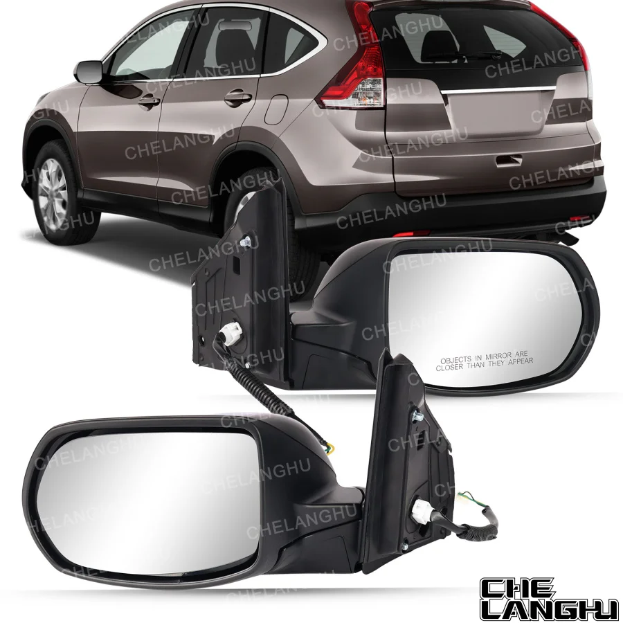 

For Honda CR-V 2012 2013 2014 Car accessories 3 Pin Black Painted Power Adjust Mirror Assembly HO1321268 HO1320294