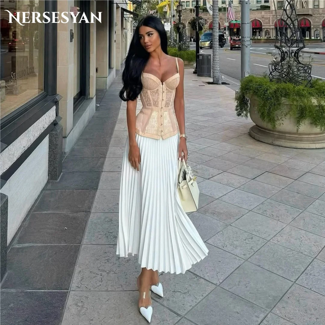 

Nersesyan Elegant Lace Prom Dresses Off Shoulder Corset Pleats Party Dress 2025 Bodycon Party Gown платье вечернее Customized