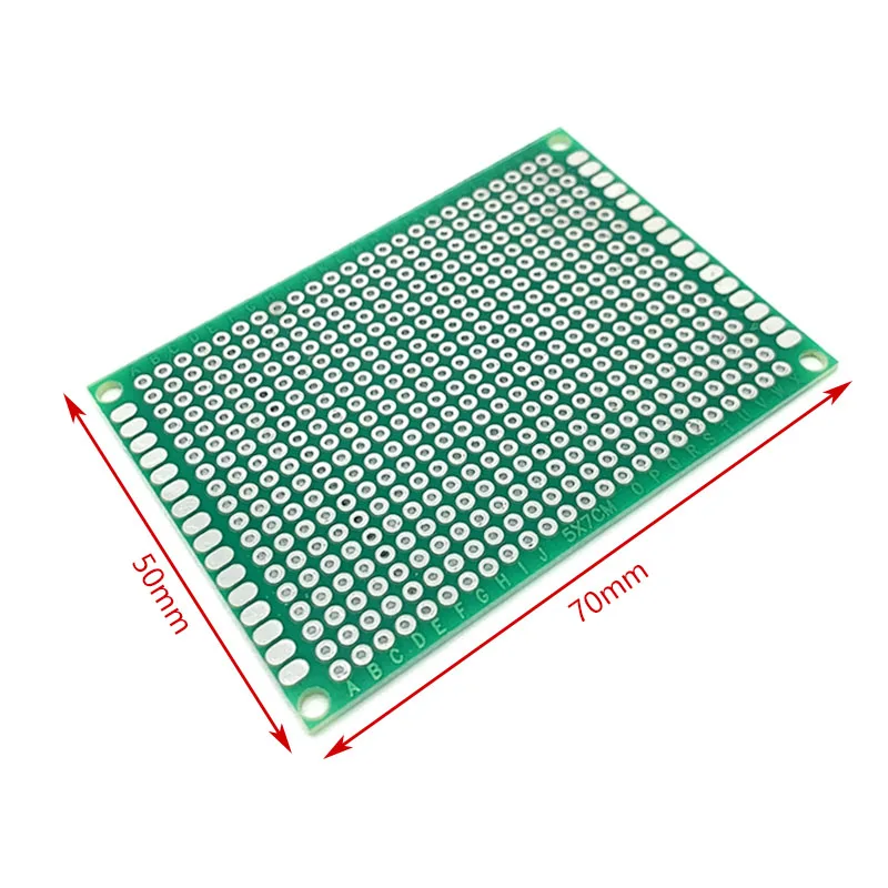 5/10pcs Bread Board Prototype Board Green Double Sided Circuit Boards 5*7 cm Prototype Universal FR-4 Glass Fiber PCB Board