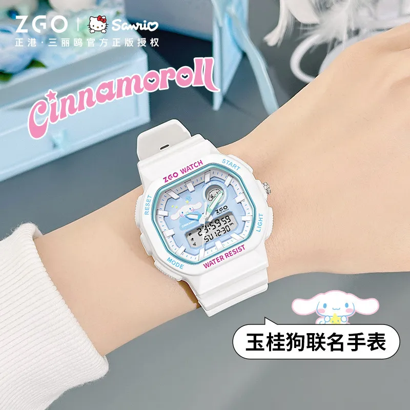 ZGO x Cinnamoroll Sanrio Electronic Watch Female 2024 New Style Student Children Sports Waterproof Girl 810