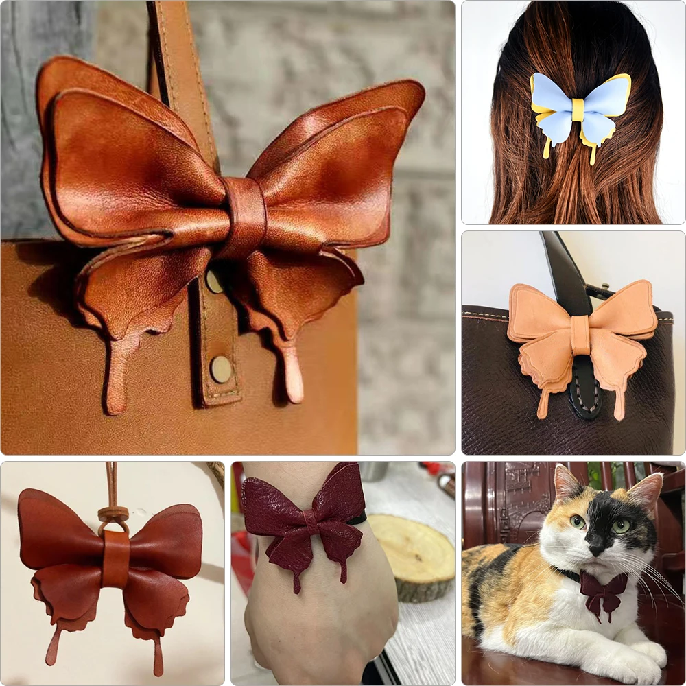 Creative Double Butterfly hollow Faux Leather Die Cut - Sharp & Durable DIY Leather/Fabric  Crafts Project Punching Making Tools