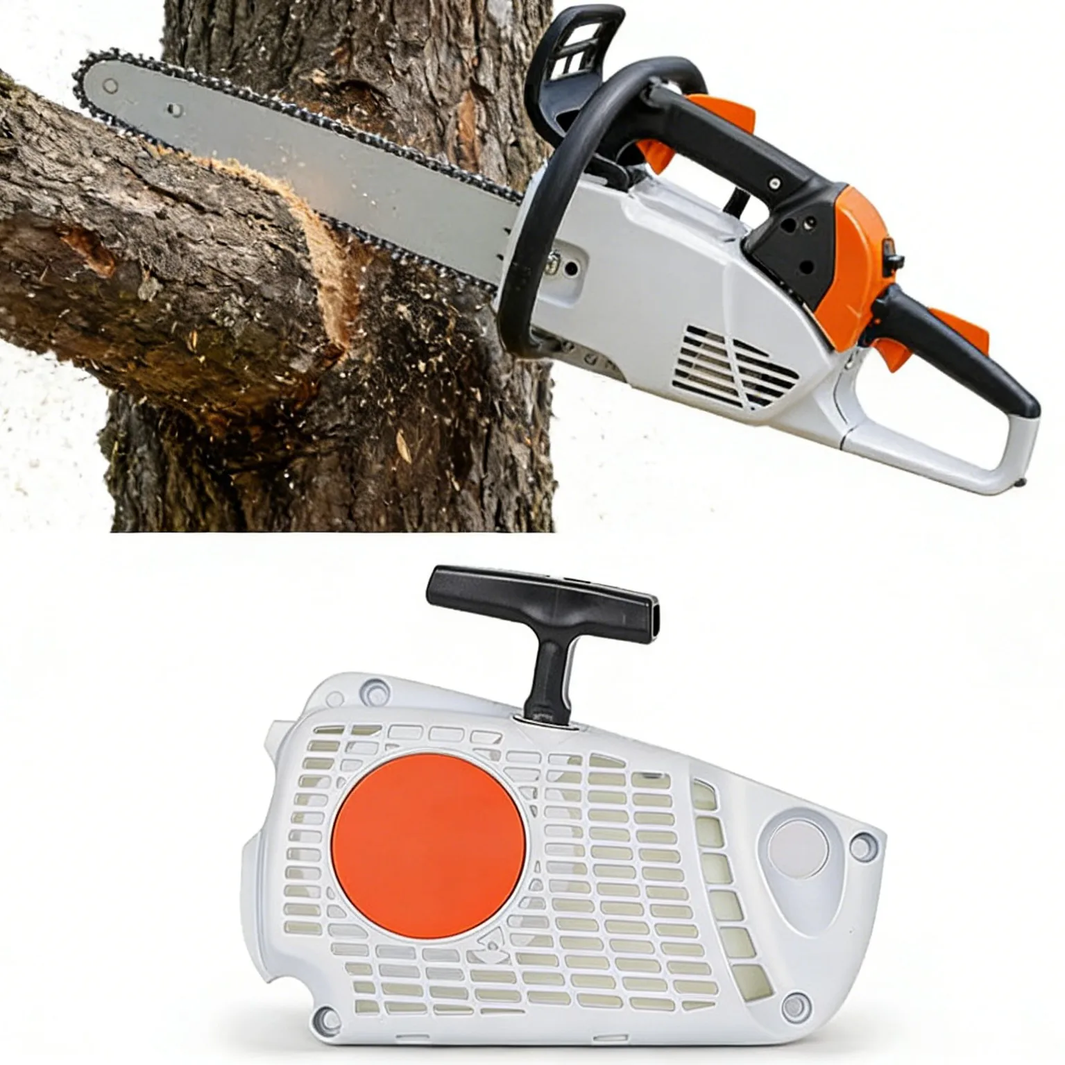 Pull Starter Recoil Starter Chainsaw Maintenance Recoil Starter Metal Construction Direct Fit Replacement For MS192T For MS193T