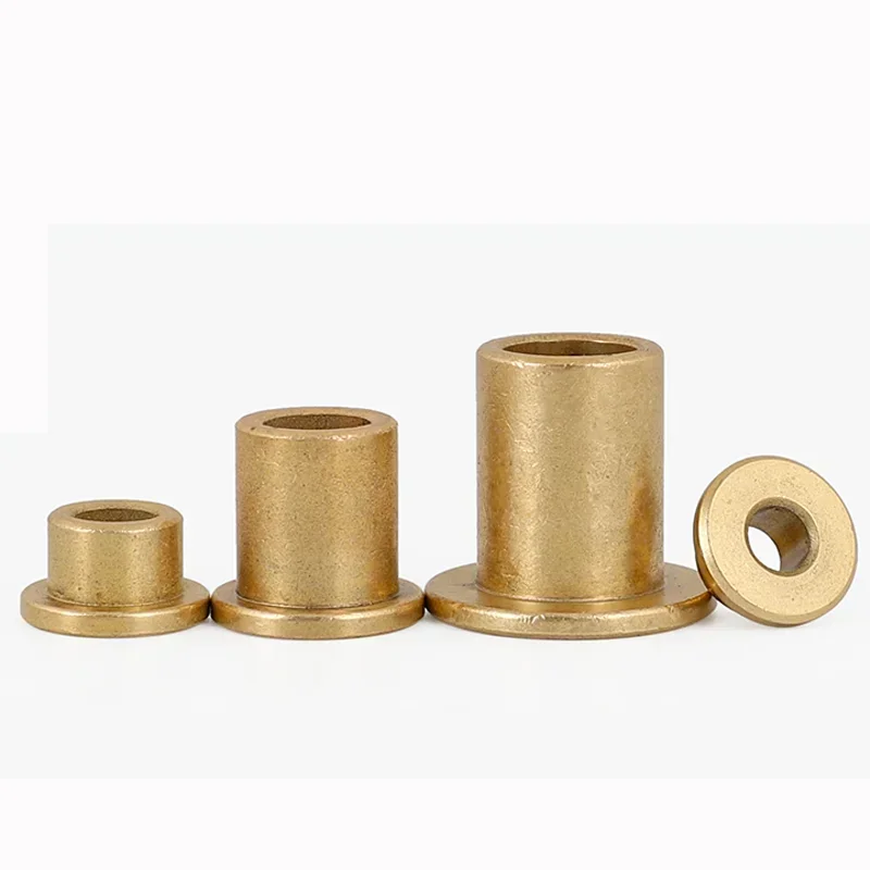 5Pcs Powder Metallurgy Oil Copper Bushing Guide Sleeve With Stepped Flange Flanging Self-Lubricating Bearing ID 4 5 6 8 10mm