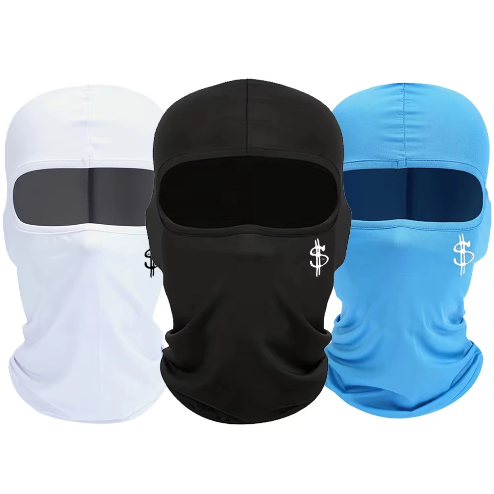 Ski hat with US dollar logo print, cycling equipment, outdoor sports bike hood, unisex face mask, simple design