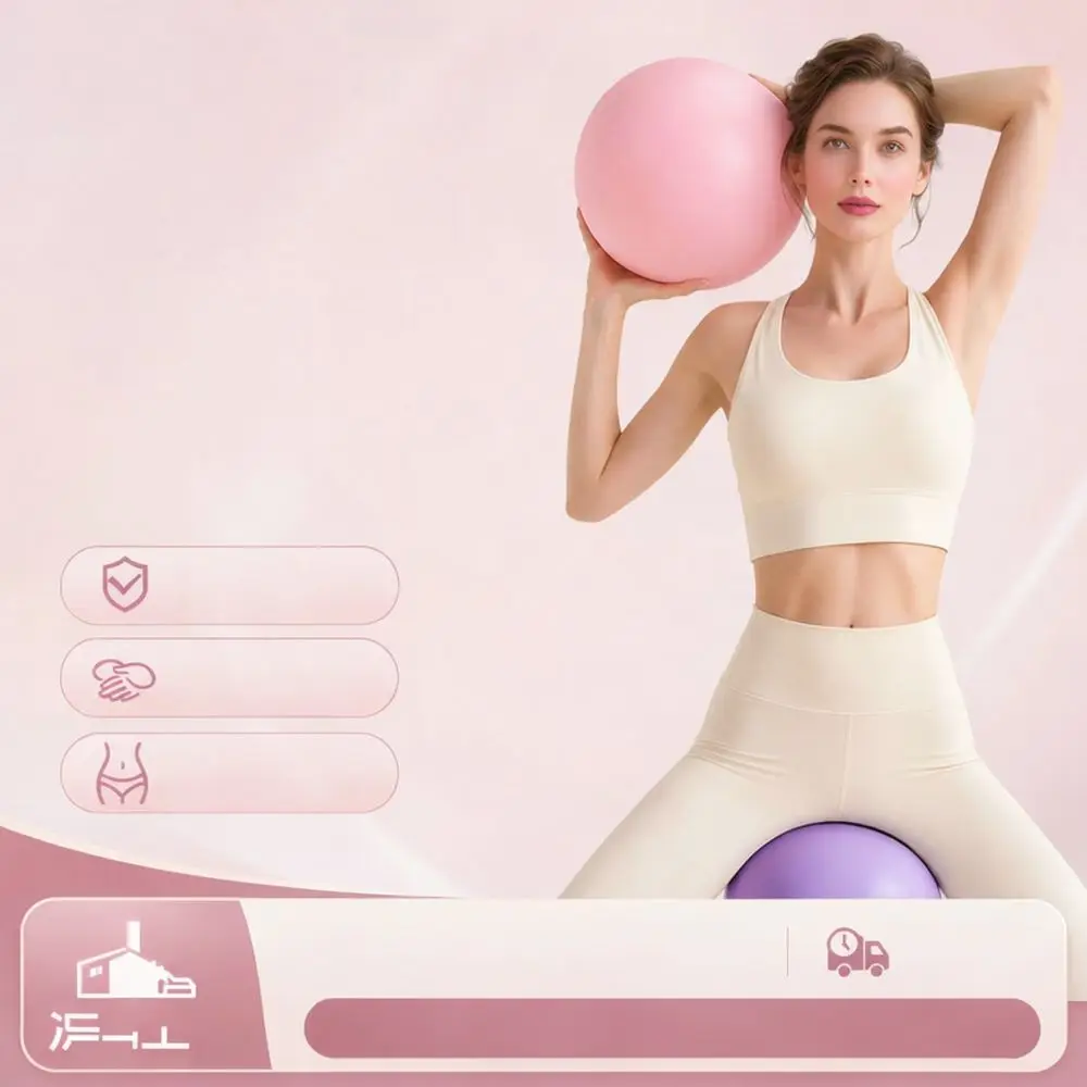 25cm Mini Yoga Ball Pilates Exercise Equipment Anti Slip Core Stability Ball Home Fitness Training Accessory For Women