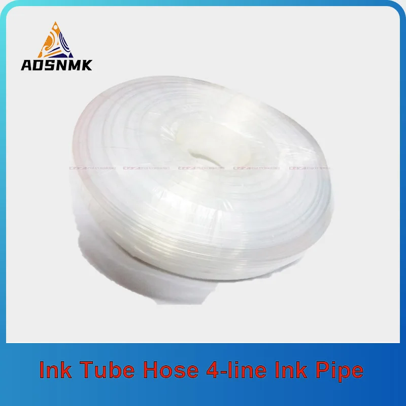 5M 4 lines four ways UV ink tube for large format inkjet UV flatbed printer black ink pipe hose 3*2mm 4*3mm 5*3mm 6*4mm