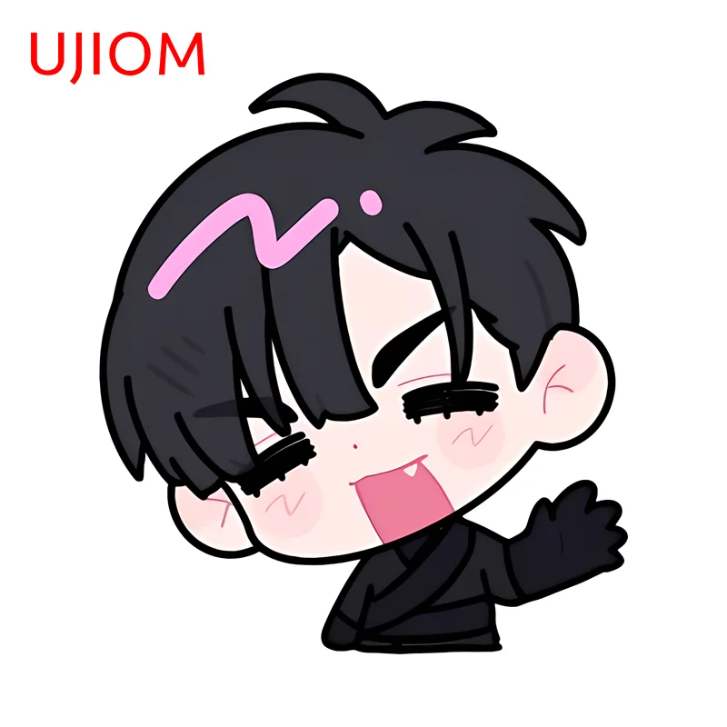 UJIOM For Lovely Cartoon Alien Stage Meme Mirror Wall Stickers Eye-catching Till Ivan Sua Mizi Decal Simple Game Room Decor
