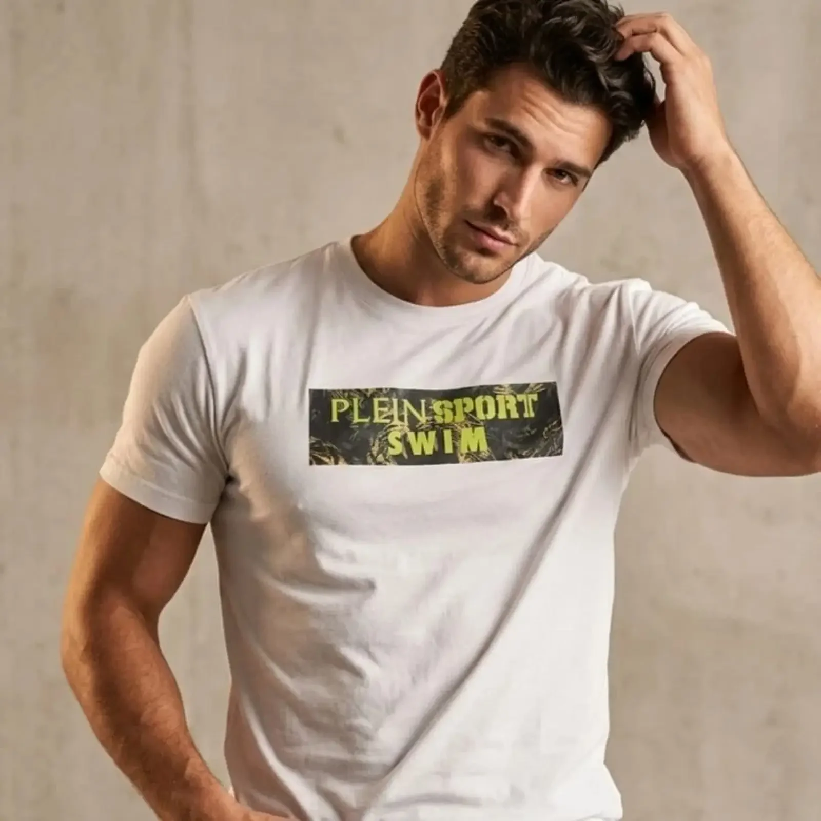 Camiseta de Hombre PHILIP PLEIN 49 99 en lugar de 119 Imagen 1 de 2 vintage lavada ligeramente transpirable elástica suave informal elegante