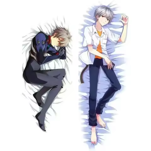 4Size Japanese Anime EVA Dakimakura Case Nagisa Kaworu Hing Body Pillowcase Cosplay Pillow Cover Otaku Halloween Gifts