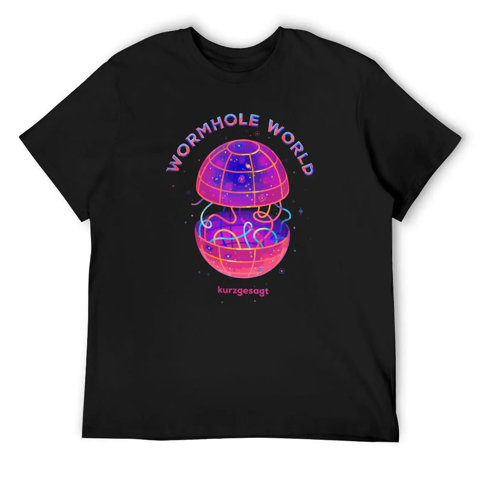 

Kurzgesagt - 80s Wormhole T-Shirt customizeds cotton graphic tees rapper graphic tees funny t shirts for men