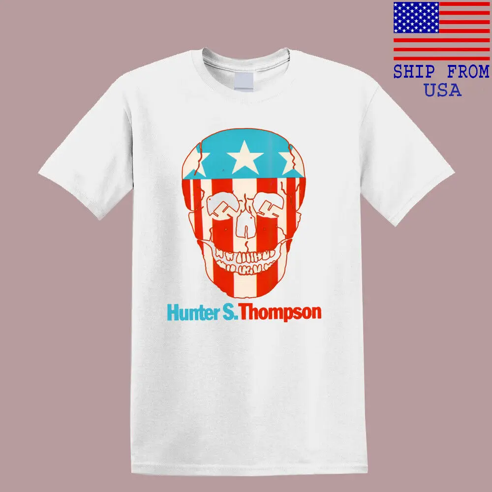 Hunter S. Thompson Men's White T-Shirt Size S-5XL