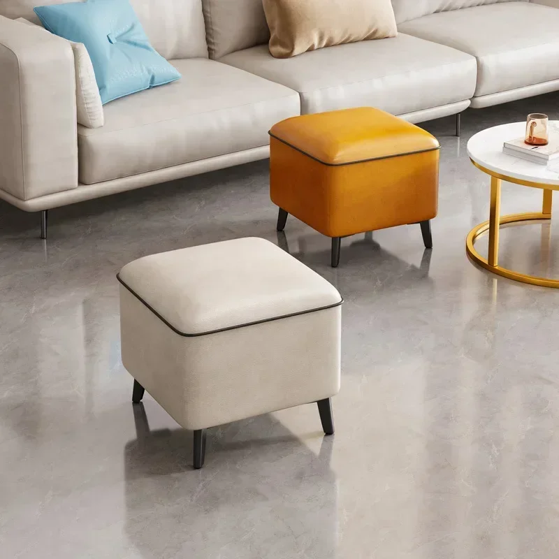 Household Small Stool Sofa Low Stool Living Room Shoe Changing Stool Bedroom Long Bench Multiple Color Room Sofa Bench Furniture