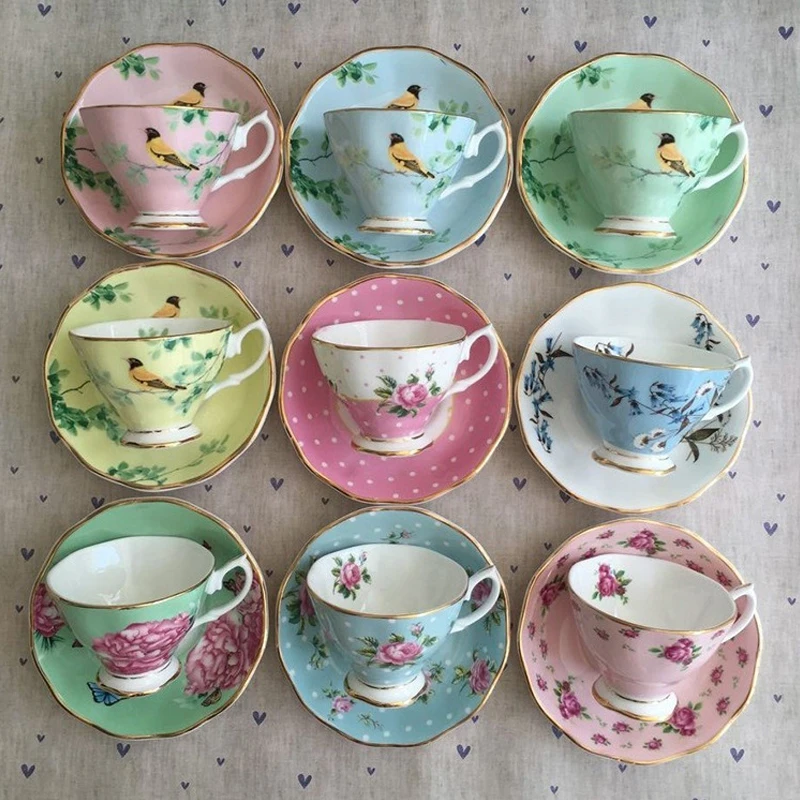 European Coffee Cups, Home Drink, Essential Afternoon Tea Cup Set, a variety of patterns can be customized