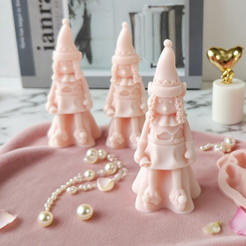 

Christmas Elf Silicone Mold Fairy Candle Mold DIY Aromatherapy Wax Plaster Craft Home Decor